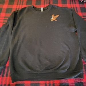 Mens eagle-stitched badge sweatshirt - size large
